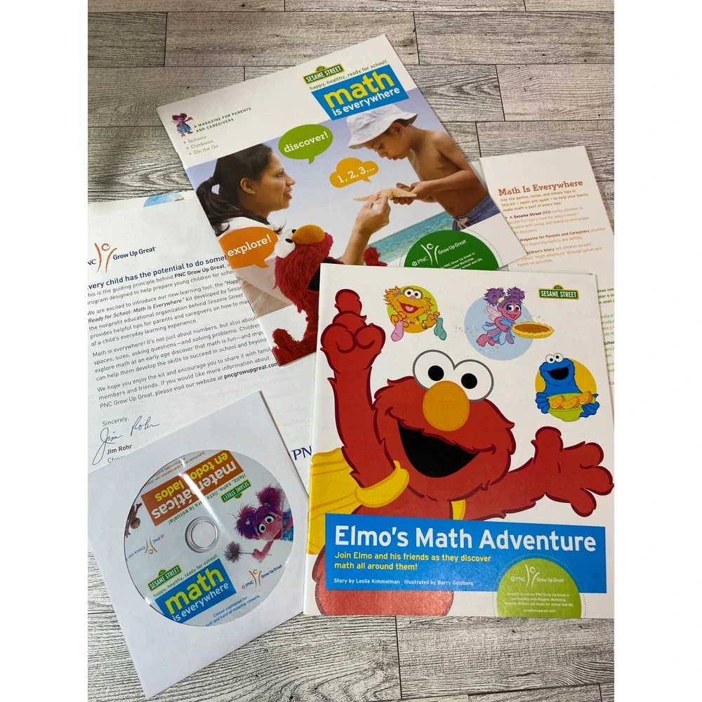 Sesame Street Math Is Everywhere 2011 Activity Kit DVD Book Bilingual Spanish En